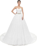 Vestido de novia de encaje con pedrería para mujer de Likedpage, vestido de novia de encaje, vestido elegante, vestido de novia sencillo de lujo. 