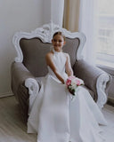 Satin flower girl dress Halter bridesmaid Girl wedding dresses Ivory  Satin baby Tutu Baby girls dresses for party and wedding