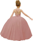 Flower Girl Dress Crossed Straps Lace Wedding Dresses Party Bridesmaid Ball Gown princess dress  pageant dresses for girls
