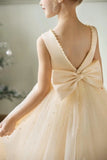 Flower Girl Tulle Tutu Dress for Kids Wedding Girl First Communion Pageant Dresses Princess Prom Ball Gowns with Bow
