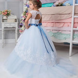 Prinzessinnenkostüm, elegantes, flauschiges Blumenmädchenkleid für Hochzeit, ärmellos, Schleife, Erstkommunion, Geburtstagsfeier, Festzugskleider 