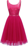 Sequin Dress for Woman Vintage A Line Wedding Formal Swing Mesh Prom Dress Sleeveless Cocktail Maxi Gowns