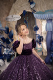 Vestidos de niña de las flores para boda, lentejuelas, largo hasta el suelo, para niñas, fiestas de cumpleaños, princesas, primera comunión, vestido de baile 