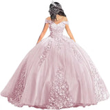 Luxury Off Shoulder Quinceanera Dresses Puffy Floral Lace Beaded Prom Dresses Sweet 15 16 Ball Gown with Train Quinceanera Gowns