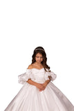 Custom made Tulle flower Lace flower girl dress Ivory flower girl dresses First communion gown Junior bridesmaid princess gowns
