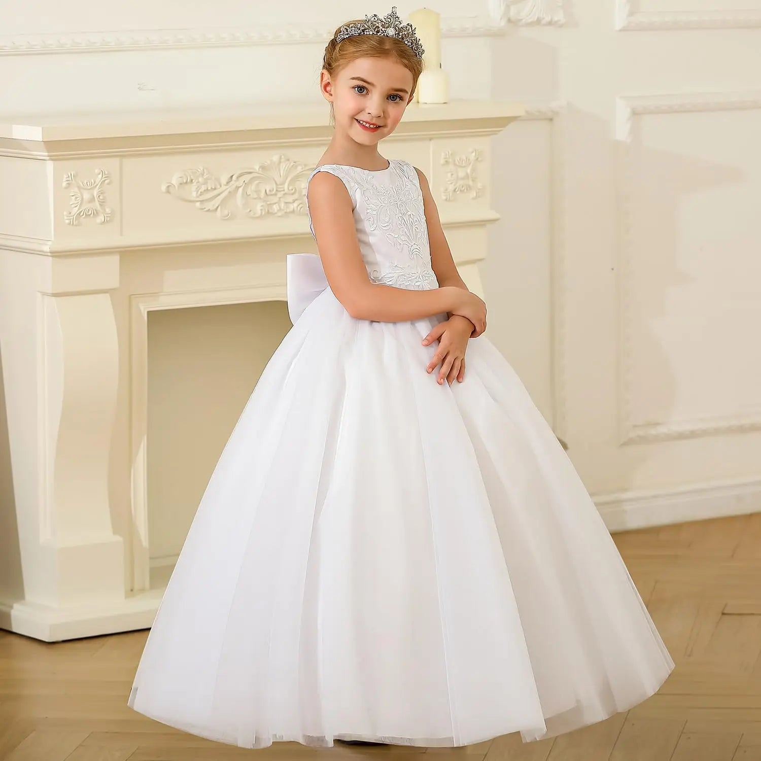 Flower Girl Dress for Wedding First Communion Dresses Puffy Tulle Kids Pageant Ball Gowns princess dress flower girl gown