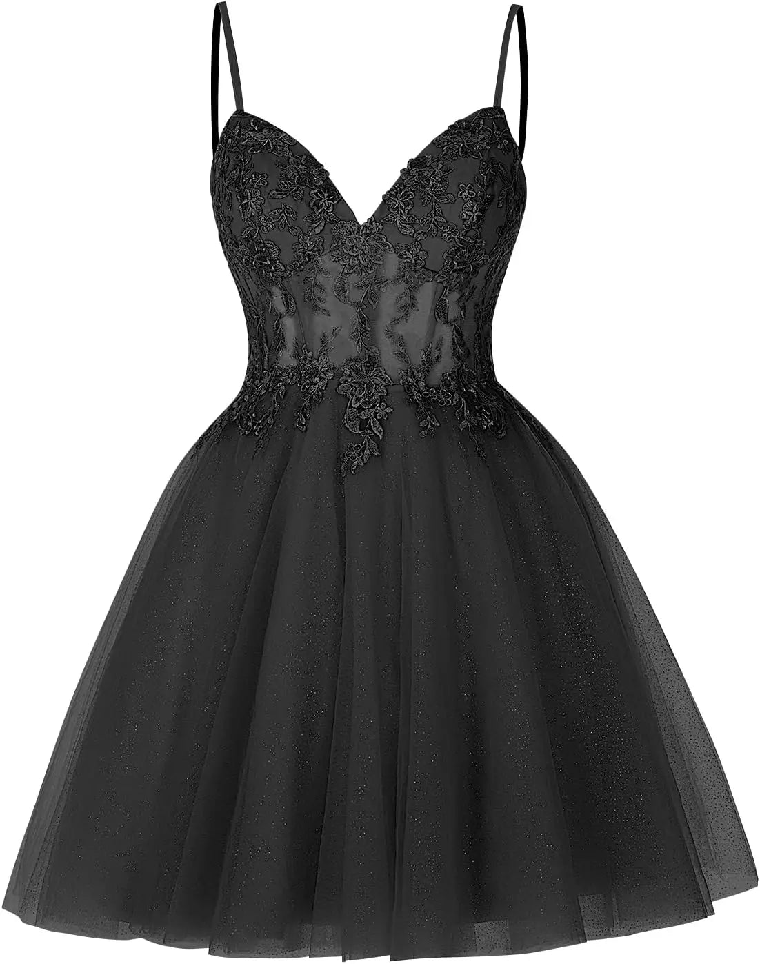 Pretty Short Lace Floral Homecoming Dresses for Teens Sparkly Tulle Illusion Prom Dress Cocktail Party Gowns Bridesmaid Gown