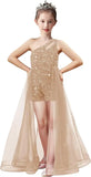 Einschultriges Festzugskleid, Jumpsuits, Blumenmädchenkleid, Pailletten-Mädchen-Ballkleider, Tüll-Strampler, Maxikleid mit Cape, Partykleider 