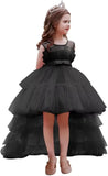 High Low Tulle Pageant Gown Tiered Flower Girl Dress Layered Ball Gown Kids Birthday Party Dress princess dress