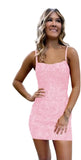 Sparkly Short Tight Homecoming Dress 2025 for Teens Spaghetti Straps Sequin Formal Evening Gown evening dresses  prom dresses