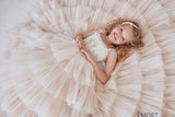 Ärmelloses, gestuftes, elegantes Mädchen-Kindergeburtstagskleid, Erstkommunionkleid, errötendes Rosa, Blumenmädchenkleid für Hochzeit, Pailletten 