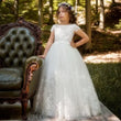 Tulle Puffy Lace Flory Appliques Short Sleeve For Wedding Birthday Party Banquet Princess Gowns Flower Girl Dresses White