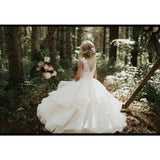 Blumenmädchenkleid Elfenbein Perlen Spitze Satin Tüll Organza Prinzessin Bodenlang Mädchen Ballkleid Kleid Prinzessinnenkleid 