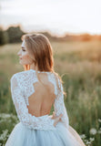 Falda ombré mágica en blanco y negro y top bohemio sin espalda Sophia, nuevos conjuntos de novia de Stylishbrideaccs, vestido de novia en blanco y negro 
