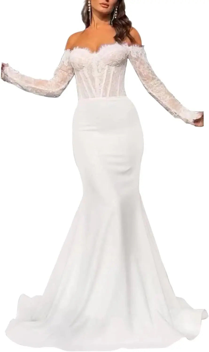 Vestidos de novia hechos a medida para novia, largos, bohemios, con encaje floral, apliques de tul, corsé, playa, línea A, vestidos de novia, vestidos de novia, mangas de encaje 