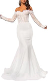 Vestidos de novia hechos a medida para novia, largos, bohemios, con encaje floral, apliques de tul, corsé, playa, línea A, vestidos de novia, vestidos de novia, mangas de encaje 