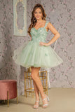 3D Butterfly Short Homecoming Dresses Sparkly Tulle Prom Dress Teens Off Shoulder DAMA Dresses for Quinceanera