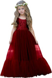Blumenmädchenkleid Spitze/Tüll Boho Kleinkindkleider Rüschenmädchenkleid für Hochzeit Gartenparty Kommunion Strand Prinzessinnenkleid 