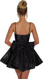 Maßgefertigte Damen-Heimkehrkleider mit quadratischem Ausschnitt und Pailletten für Teenager, A-Linie, kurzes Abschlussballkleid, Hochzeitsfeierkleid, Clubwear, Cocktailkleid 