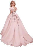 Tulle Flower Girl Dresses for Wedding Girls First Communion Dress Puff Sleeves Ball Gown girls dresses for party and wedding