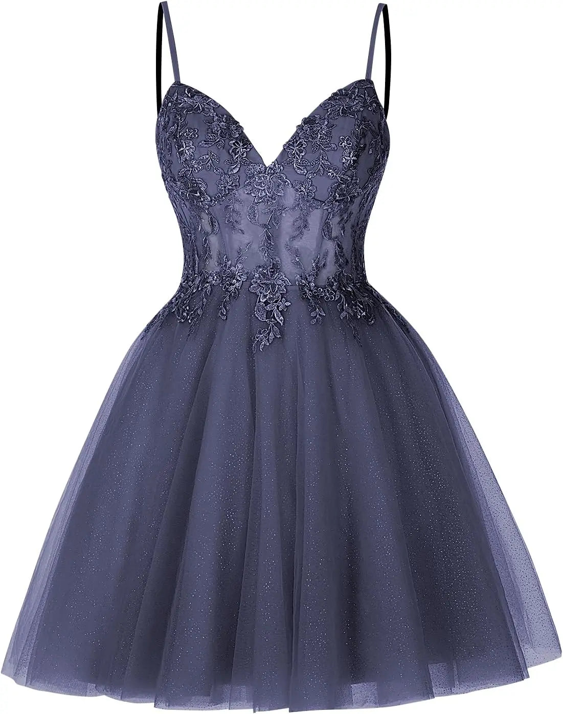 Pretty Short Lace Floral Homecoming Dresses for Teens Sparkly Tulle Illusion Prom Dress Cocktail Party Gowns Bridesmaid Gown