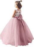 Tulle Flower Girl Dress for Wedding Bridesmaid First Communion Dresses Princess Pageant Party Gown pageant dresses for girls