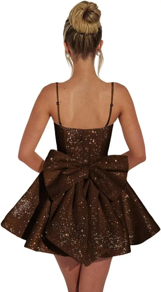 Maßgefertigte Damen-Heimkehrkleider mit quadratischem Ausschnitt und Pailletten für Teenager, A-Linie, kurzes Abschlussballkleid, Hochzeitsfeierkleid, Clubwear, Cocktailkleid 