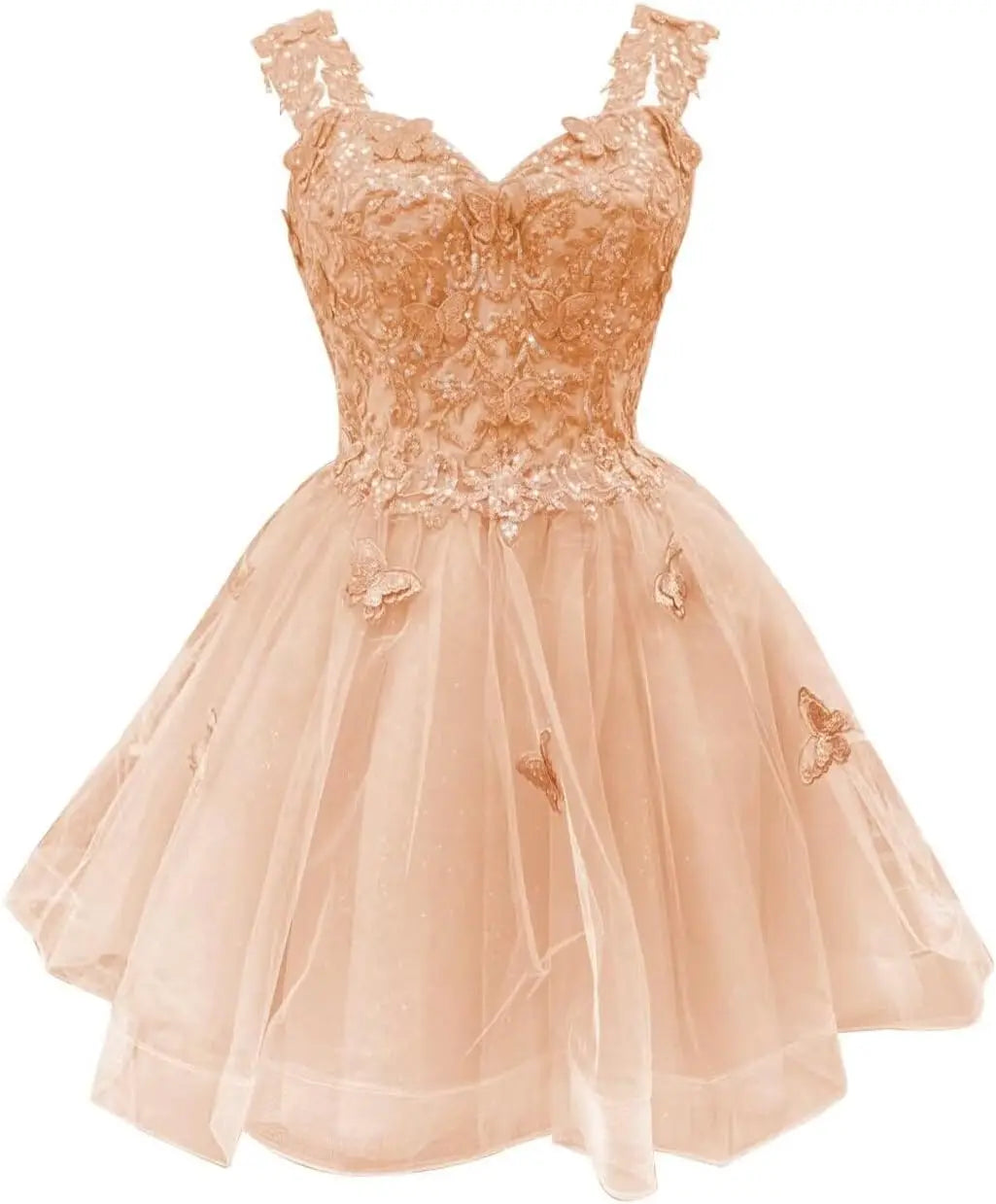 3D Butterfly Short Homecoming Dresses Sparkly Tulle Prom Dress Teens Off Shoulder DAMA Dresses for Quinceanera