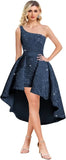 High Low One Shoulder Sequin Homecoming Dresses Short Prom Dresses Sparkly A Line Cocktail Midi Dress graduation dress