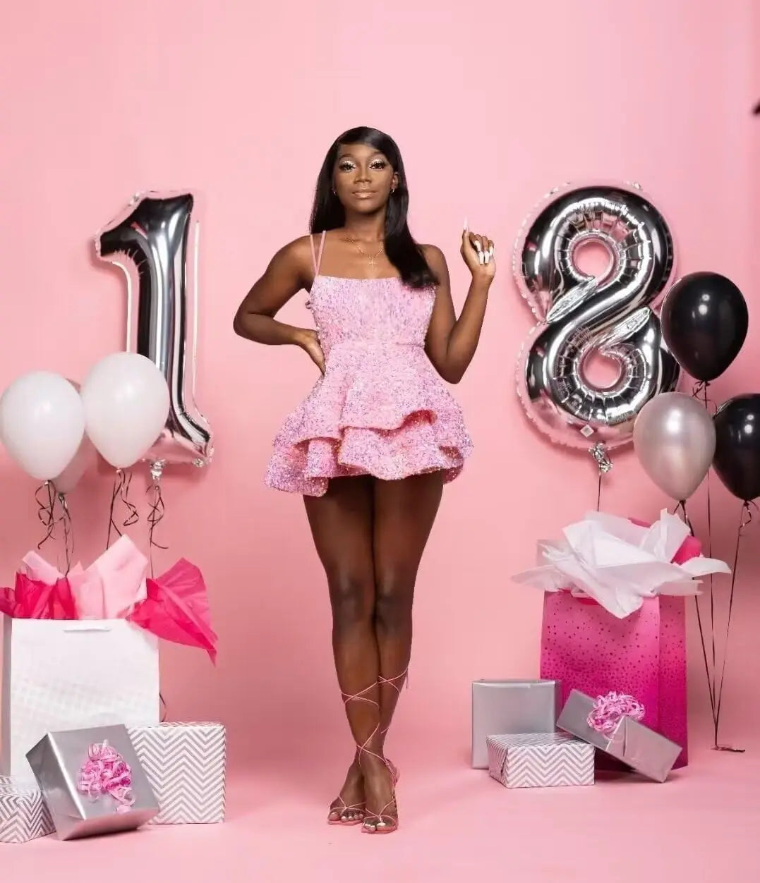 Hübsches, funkelndes Pailletten-Heimkehrkleid für Teenager, kurzes, gestuftes Ballkleid mit quadratischem Ausschnitt und A-Linie, Cocktail-Club-Partykleid 