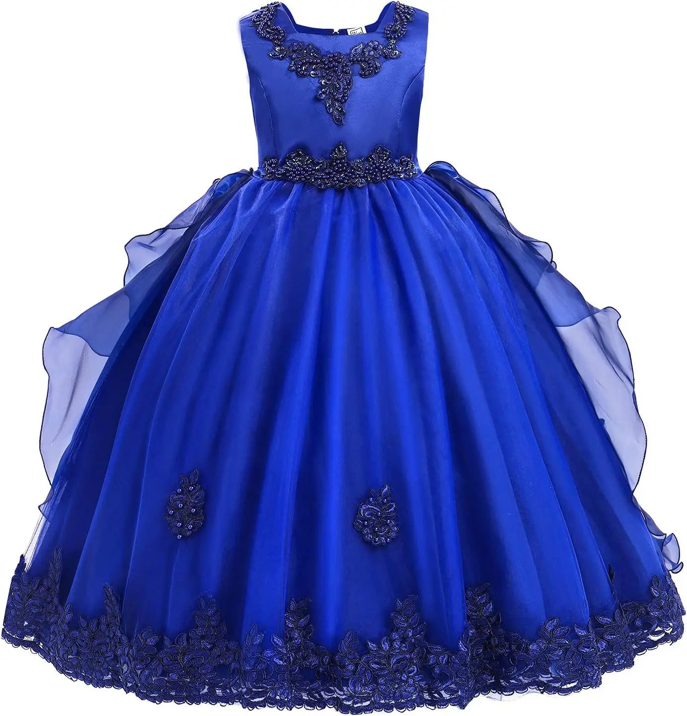 Blumenmädchenkleid Prinzessin Puffy Tüllkleider Brautjungfer Hochzeit Kommunion Geburtstagsfeier Festzug Maxi Ballkleid für Kinder