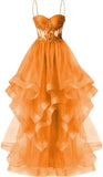 Custom Made Tulle Prom Dresses for Women 2025 Spaghetti Straps Ball Gowns Lace Applique Layered Quinceanera Dresses ball gown