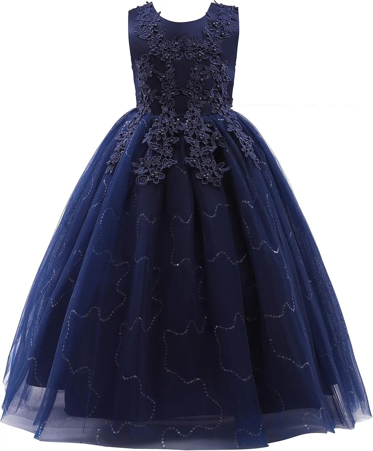 Little/Big Girls Lace Bridesmaid Dress Flower Kid Wedding Ball Gown Toddler Princess Pageant Evening Dresses princess dress