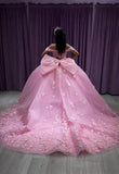 3D Butterfly Quinceanera Dresses Ball Gown Off Shoulder Sweet 15 16 Dresses Sparkly Tulle Beaded Party Gown party dress