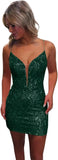 Vestidos de fiesta ajustados con lentejuelas brillantes y sexys para adolescentes, vestidos cortos de encaje con purpurina para fiesta de graduación, vestido de cóctel sin espalda para mujer, vestido de club 