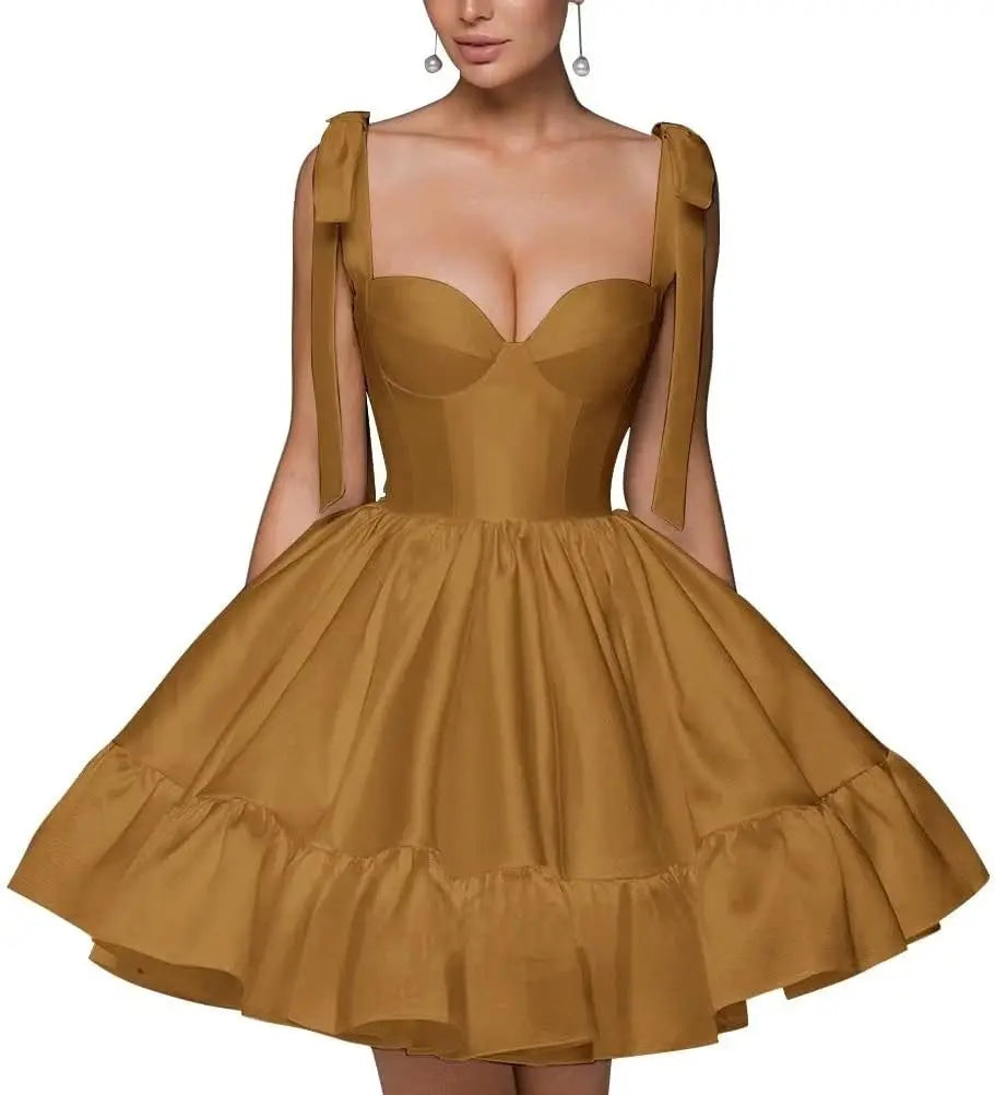Spaghetti Strap Sweetheart Homecoming Dresses A Line Prom Dress Short Mini Prom Formal Evening Ball Gowns Party Gown