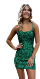 Sparkly Short Tight Homecoming Dress 2025 for Teens Spaghetti Straps Sequin Formal Evening Gown evening dresses  prom dresses
