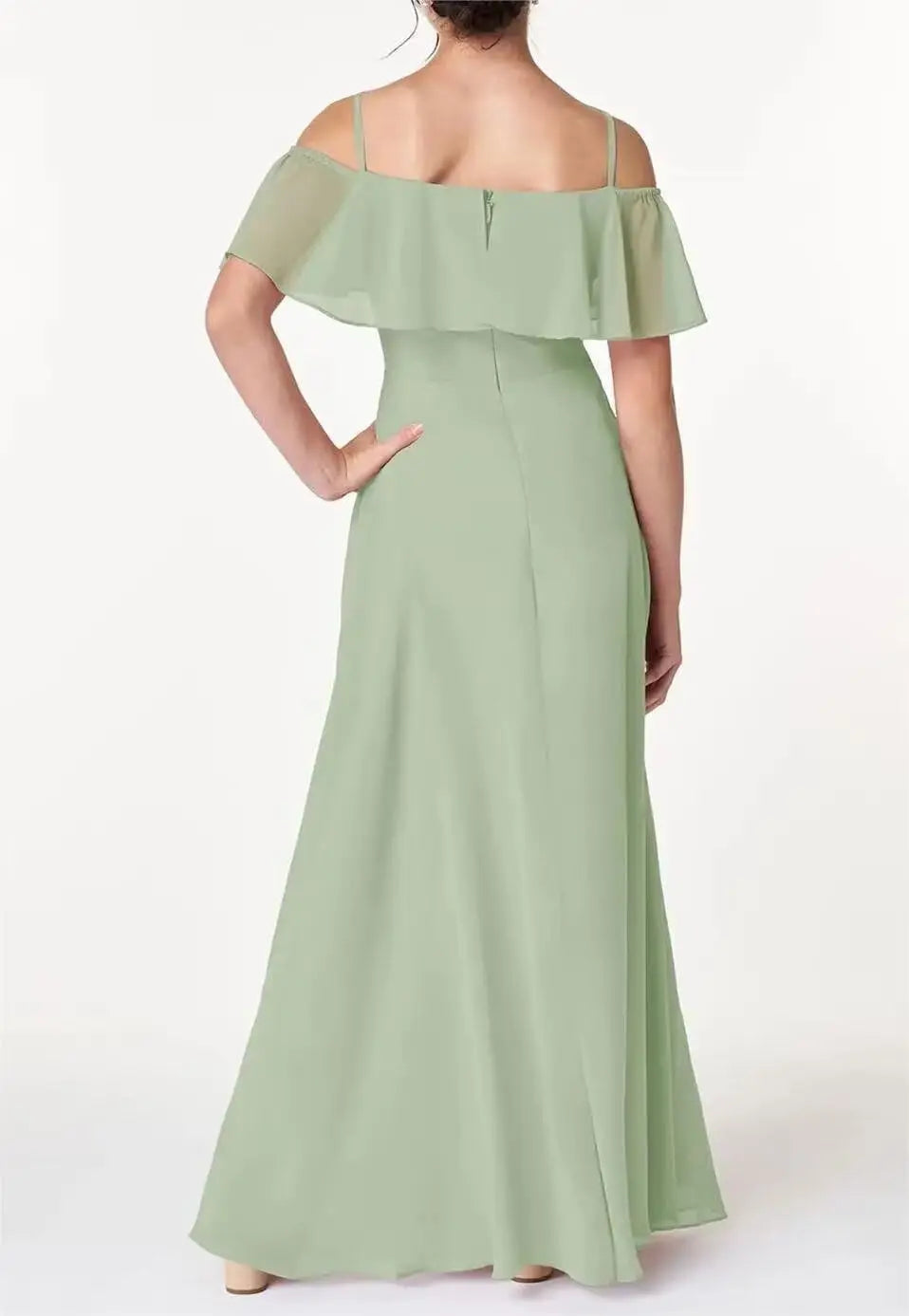Off Shoulder Junior Bridesmaid Chiffon Dress Flower Girl Dresses for Wedding First Communion Dress