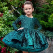 Vestido de princesa con cuello en V para niña, para fiesta de cumpleaños, primera comunión, precioso vestido de niña de las flores para boda, lazo, lentejuelas, volantes 