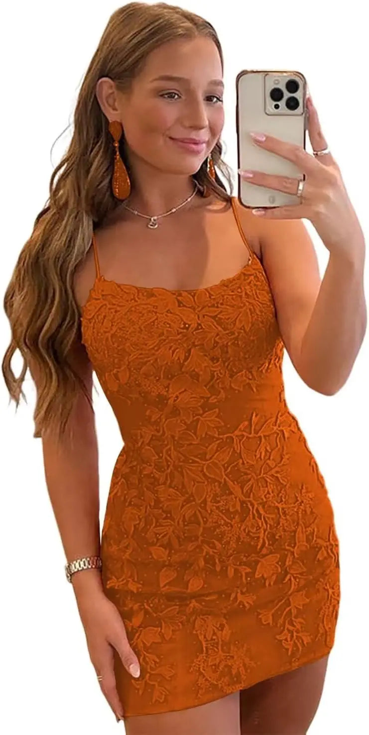 Kurze, enge Homecoming-Kleider für Teenager, kurzes Spitzen-Ballkleid, Cocktailkleider, elegantes Kleid für Damen für Hochzeitsfeiern 