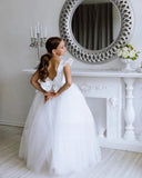 Vestido de tul con tutú para niña de las flores, vestido de satén para bebé niña con cola, vestido de dama de honor juvenil, vestido de novia, vestidos de desfile para niñas 