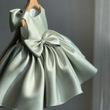 Baby Girls Wedding Birthday Bownot Dresses Clothing Toddler Kids Princess Party Ball Holy Communion Gown Customized Flower