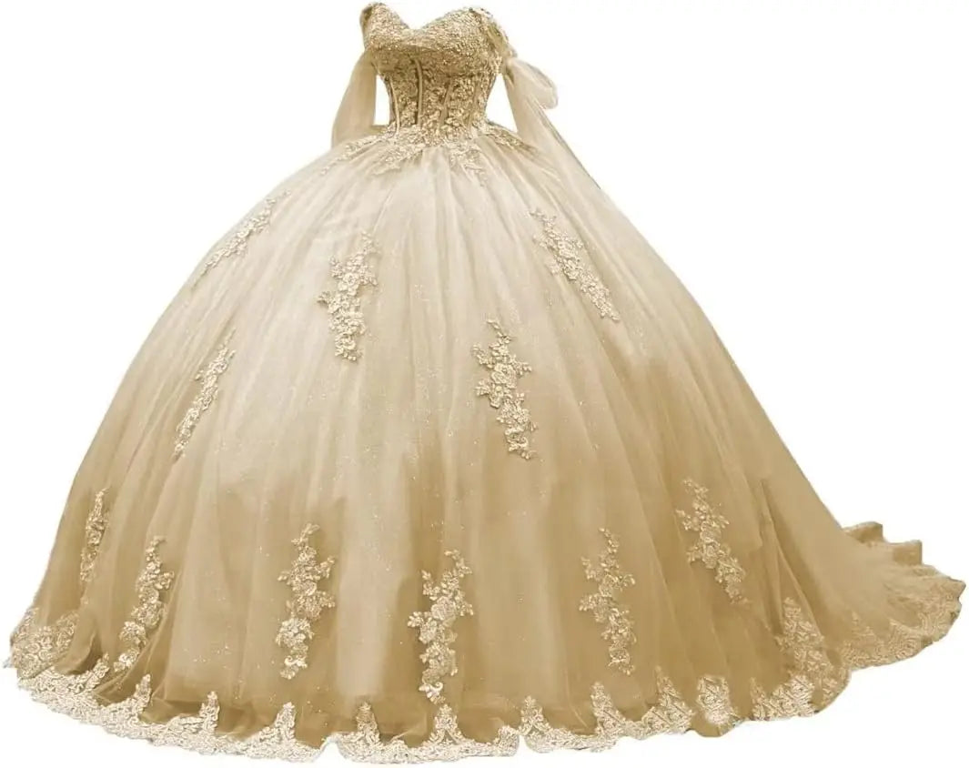 Off Shoulder Quinceanera Dresses Puffy Tulle Ball Gowns for Vestido de 15 años Lace Appliques Prom Dress prom dresses