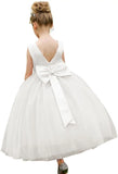 Flower Girls Satin Tulle Princess Pageant Dress for Wedding Kids Party Prom Ball Gowns Dresses princess dress girls party dress