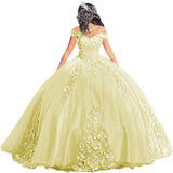 Luxury Off Shoulder Quinceanera Dresses Puffy Floral Lace Beaded Prom Dresses Sweet 15 16 Ball Gown with Train Quinceanera Gowns