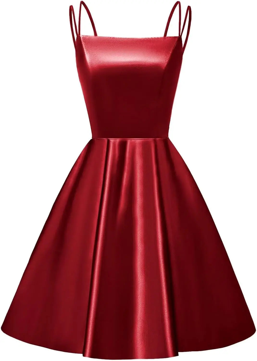 Satin Homecoming-Kleider für Teenager, kurze Ballkleider 2025, Spaghettiträger, Cocktailparty-Kleid, Abschlusskleid, Minikleid 