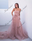 Corset ball gown Two piece Fairy princess tulle dress in blush formal dress women elegant prom party dresses women evening