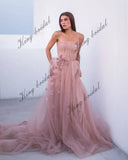 Corset ball gown Two piece Fairy princess tulle dress in blush formal dress women elegant prom party dresses women evening