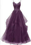 2027 Elegant Club Banquet Purple Strap Prom Dress Vocal Art Exam Senxi Colorful Silk Fairy Air Silk Dress Hosting Evening Dress
