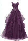 2027 Elegant Club Banquet Purple Strap Prom Dress Vocal Art Exam Senxi Colorful Silk Fairy Air Silk Dress Hosting Evening Dress